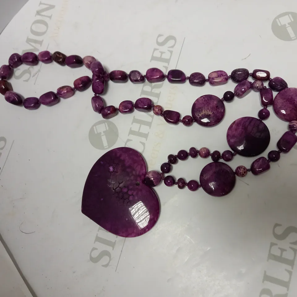 LOLA ROSE PURPLE HEART STONE NECKLACE
