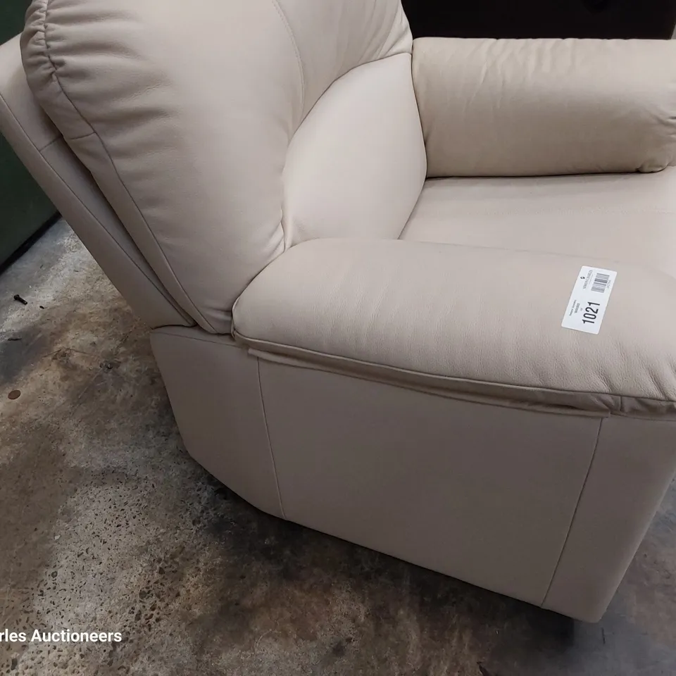 QUALITY BRITISH DESIGNER G PLAN EASY CHAIR CAMBRIDGE TAUPE LEATHER 