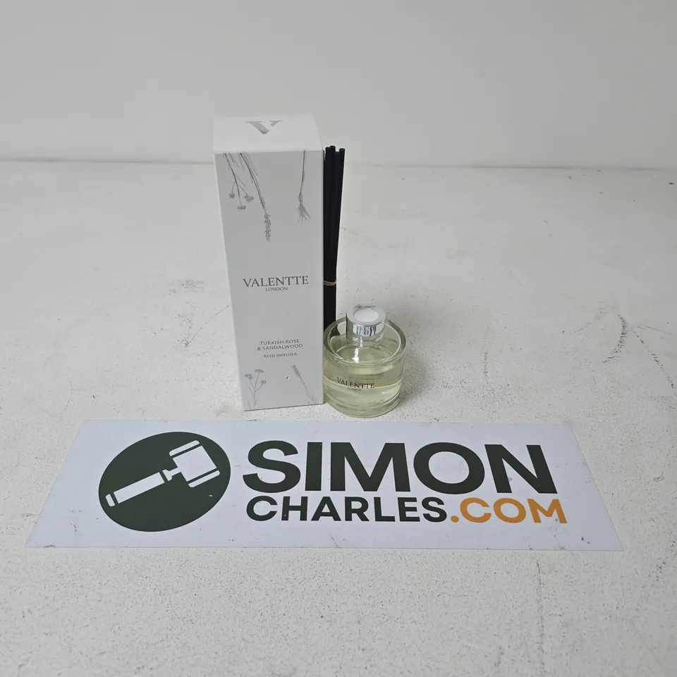 BOXED VALENTTE LONDON REED DIFFUSER (TURKISH ROSE & SANDALWOOD)