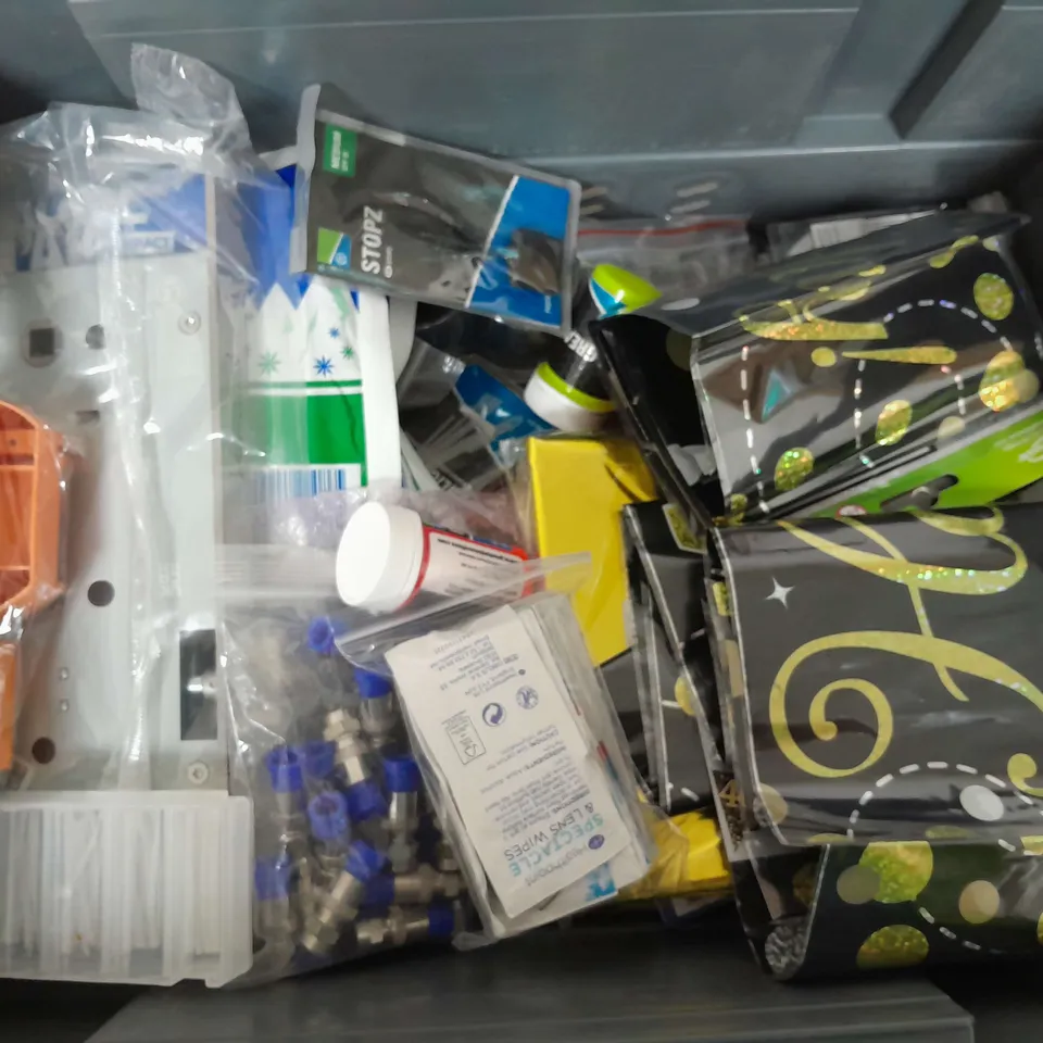 APPROXIMATELY 20  ASSORTED HOUSEHOLD ITEMS TOO INCLUDE,  FISHING LINE - FISHING WEIGHTS BIRTHDAY DECO  