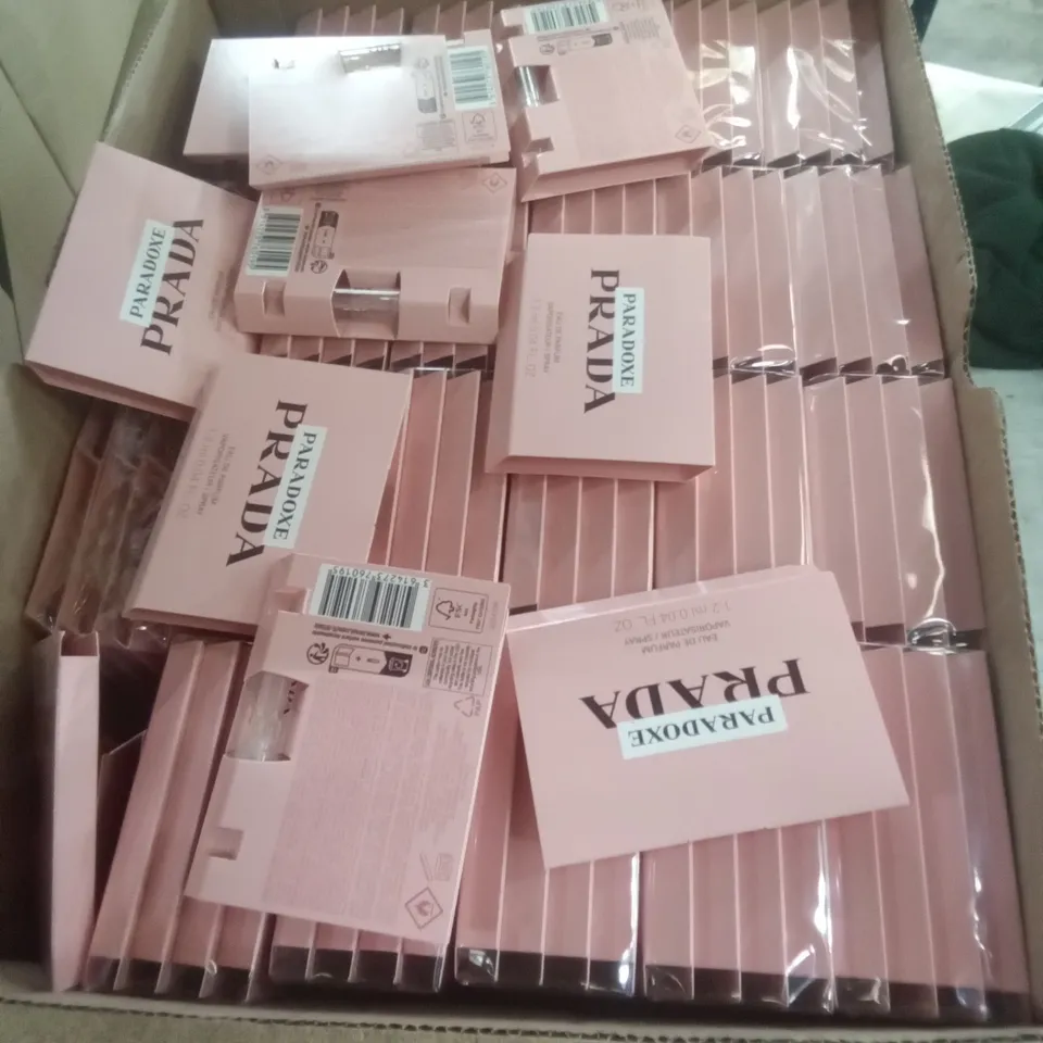 BOX OF APPROX 200 PRADA PARADOXE 1.2ML TESTER SAMPLES