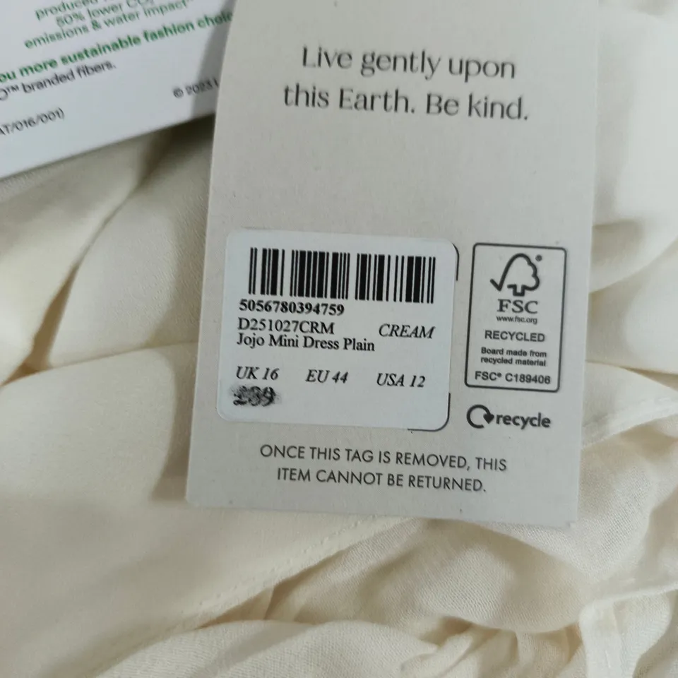 NOBODY'S CHILD WHITE RUFFLE BLOUSE, UK 16 (EU 44, USA 12)