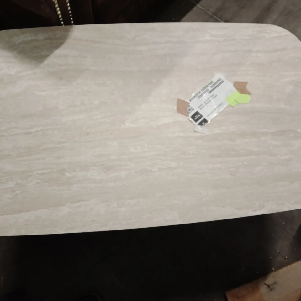 RECTANGULAR COFFEE TABLE – WALNUT EFFECT / NATURAL STONE