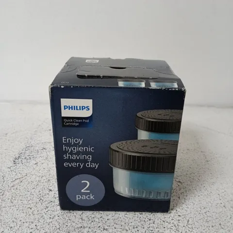 BOXED AND SEALED PHILIPS QUICK CLEAN POD CARTRIDGES β 2 PACK