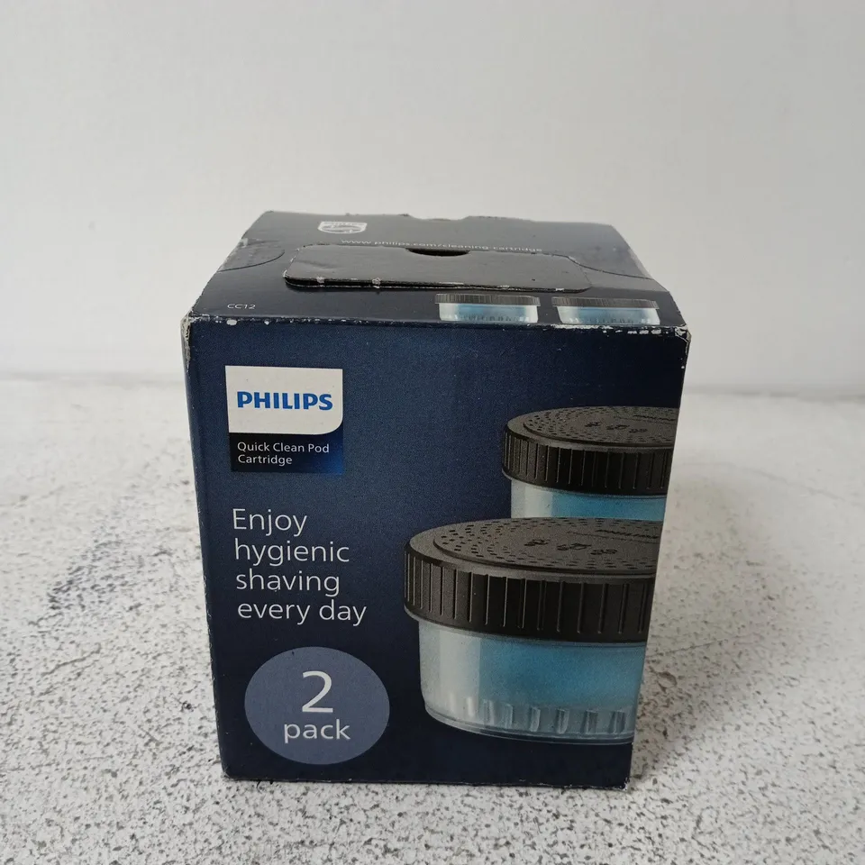 BOXED AND SEALED PHILIPS QUICK CLEAN POD CARTRIDGES – 2 PACK