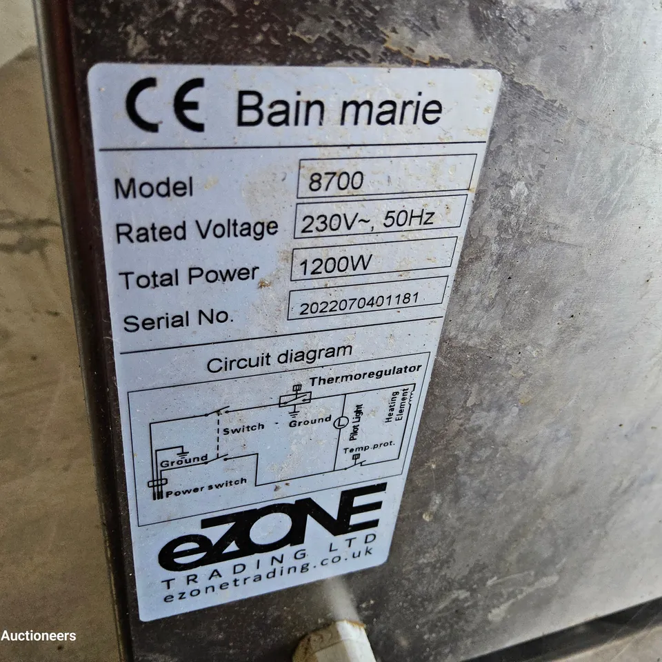 eZONE BAIN MARIE Model 8700