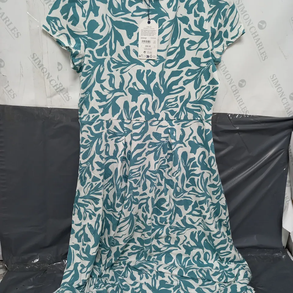 SEASALT CORNWALL WILD BOUQUET DRESS IN SEA FROND TIDEPOOL - UK 14