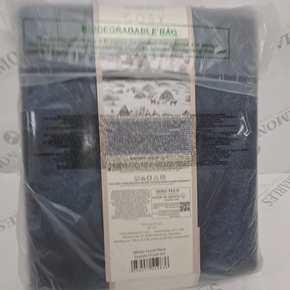 SLEEPDOWN BRUSHED COTTON WINTER SCENE DUVET SET