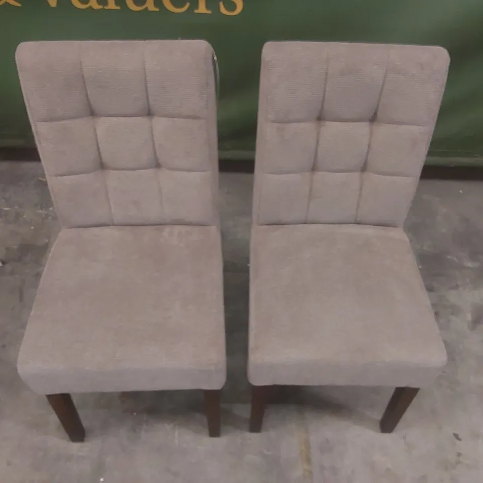 PAIR OF SHANKAR ESPRESSO LIVING DINING CHAIRS