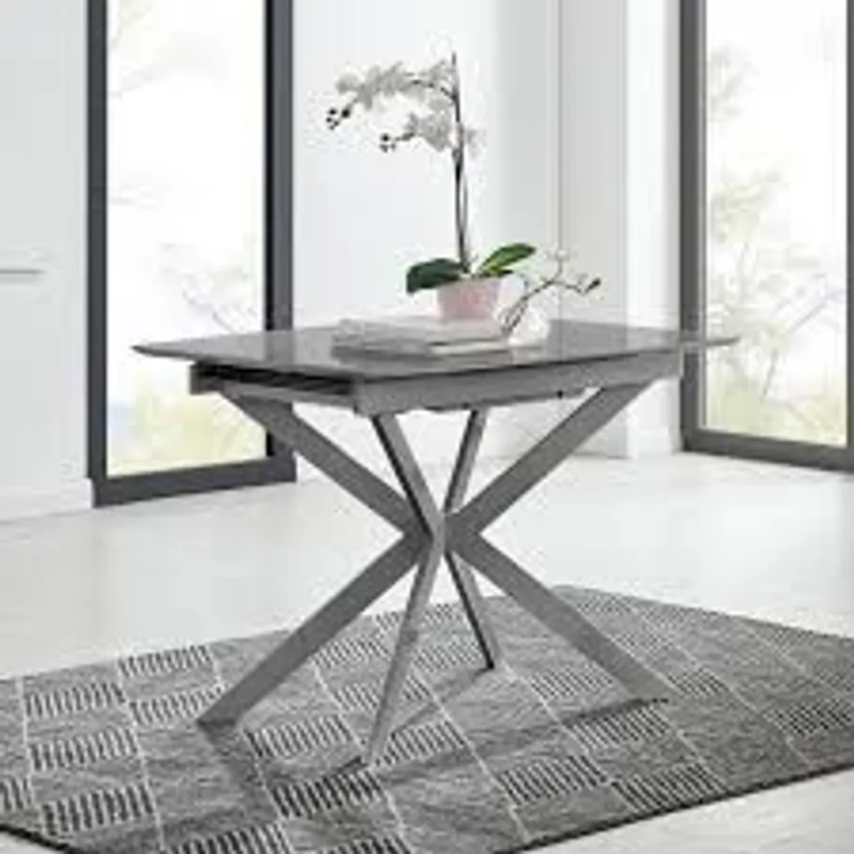 BOXED LIRA EXTENDING TABLE (100CM) GREY (2 BOXES)