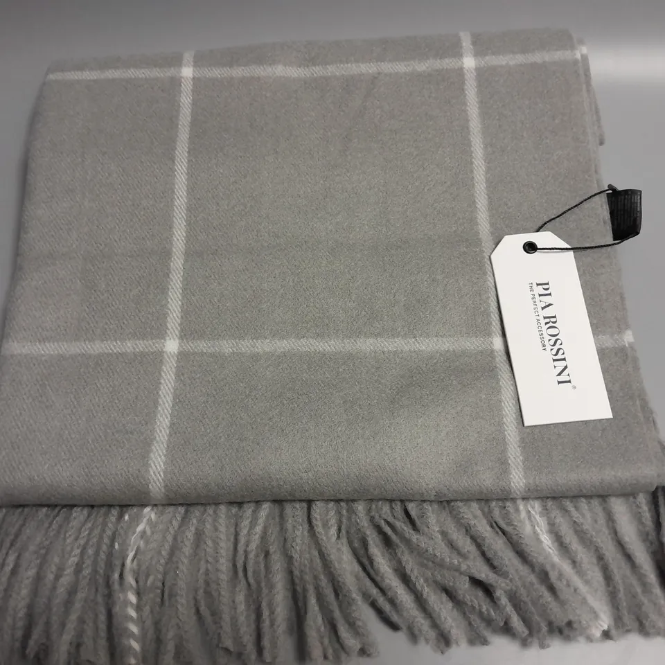 BRAND NEW BROWN PEPPER HANDBAGS PIA ROSSINI DALTON SCARF IN SILVER GREY/IVORY