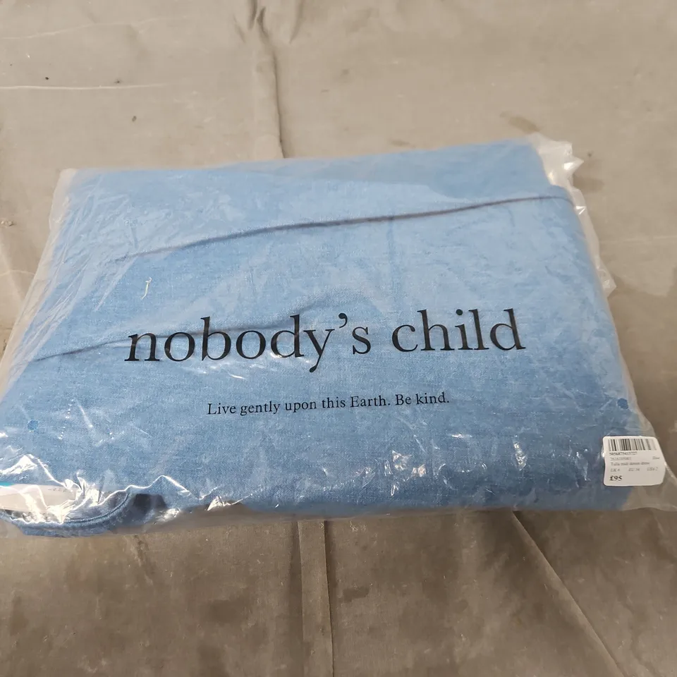 NOBODY'S CHILD TULLA MIDI DENIM DRESS – UK 6, DENIM BLUE