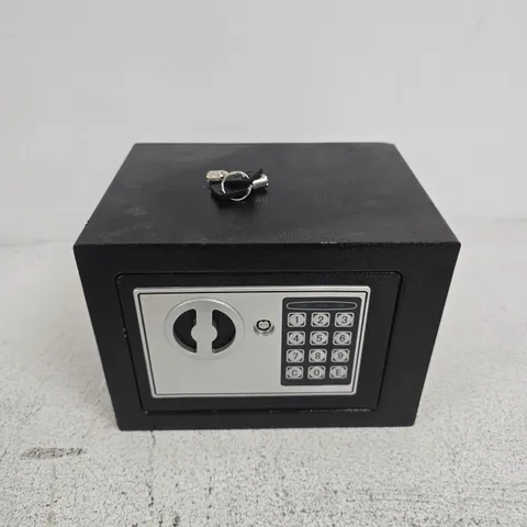BLACK DESKTOP SAFE WITH DIGITAL KEYPAD LOCK