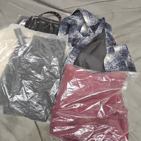 APPROXIMATELY 35 ASSORTED CLOTHING ITEMS IN VARIOUS SIZES, STYLES & COLOURS TO INCLUDE BRANDS SUCH AS F&F, DSGN STUDIO, ROMAN, ETC - COLLECTION ONLY