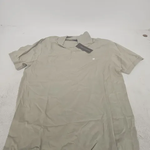FRENCH CONNECTION POLO SHIRT – MEN'S, OLIVE/KHAKI, UK XL