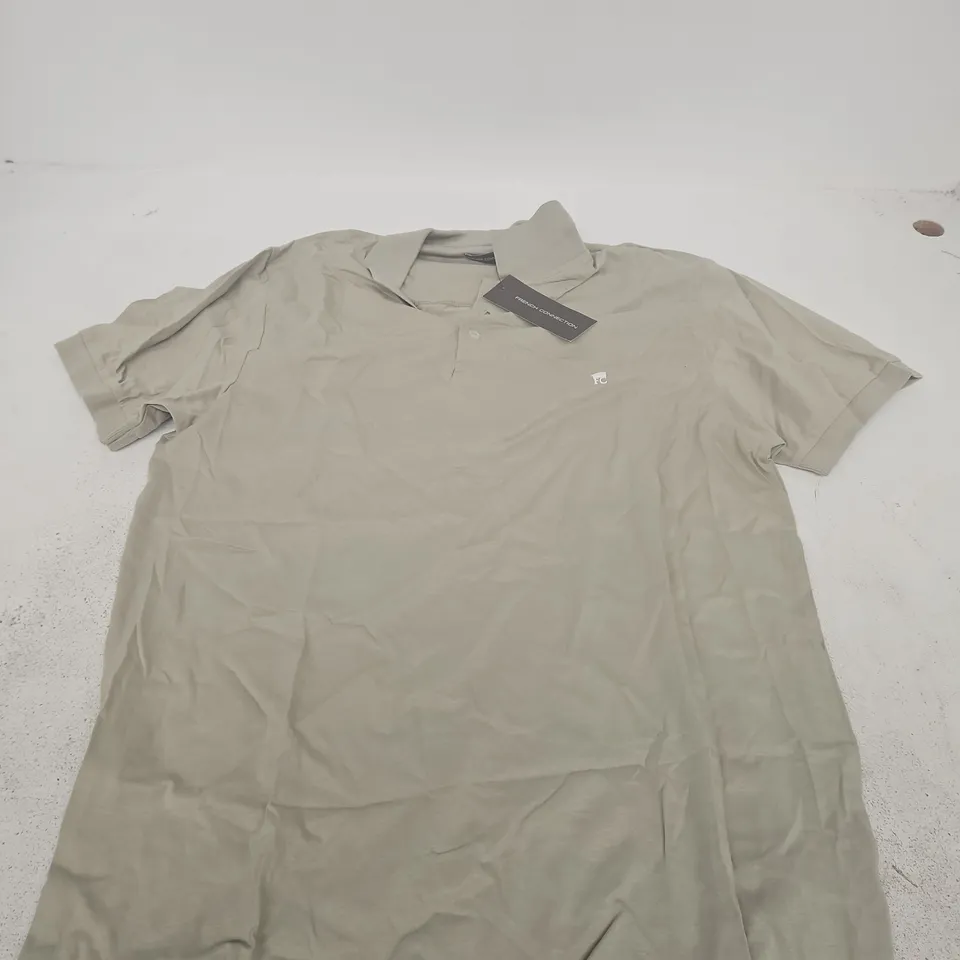 FRENCH CONNECTION POLO SHIRT – MEN'S, OLIVE/KHAKI, UK XL