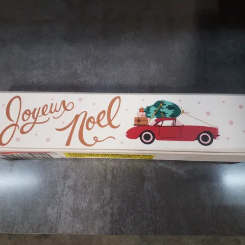 DAHLGREEN JOYEUX NOEL FESTIVE CAR CHRISTMAS - PRINT ON WOODEN BLOCK SIGN