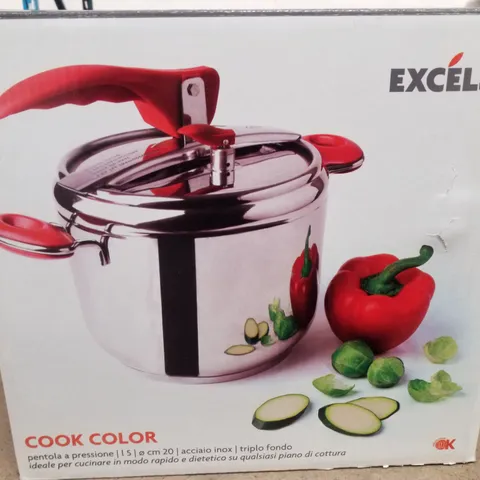 BOXED EXCELSA 5L STAINLESS STEEL PRESSURE COOKER