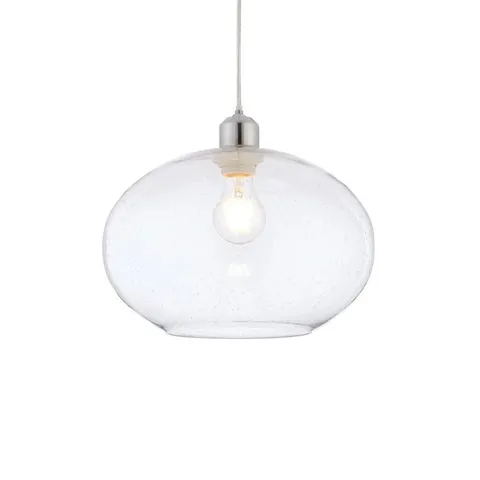 BOXED ENDON LIGHTING DIMITRI GREY BUBBLE EFFECT NON ELECTRIC GLASS CEILING PENDANT SHADE 30CM W X 20CM H