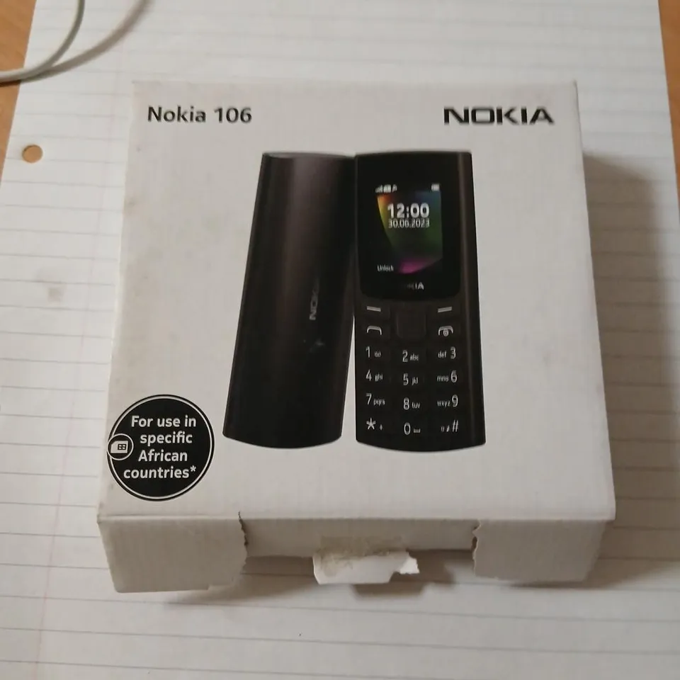 NOKIA 106 MOBILE PHONE – BLACK, BOXED