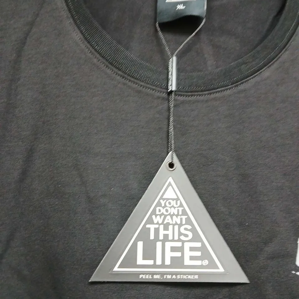 YOU DON'T WANT THIS LIFE REFLECTIVE PAINTER T-SHIRT – BLACK, SIZE XL