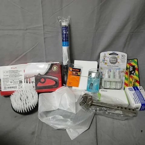 APPROXIMATELY 14 ASSORTED HOUSEHOLD ITEMS TO INCLUDE TACHOGRAPH ROLLS, PERFECT SCENTS WHITE FLOWERS, 4IN1 SHARPENER, ETC