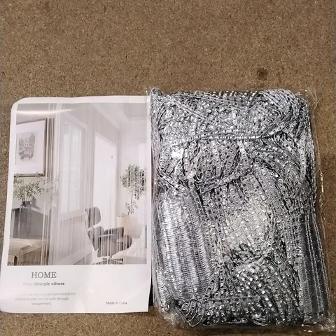 BOX TO CONTAIN APPROXIMATELY X45 HOME ENTRY WAY DRAPES IN GREY  - 1 BOX