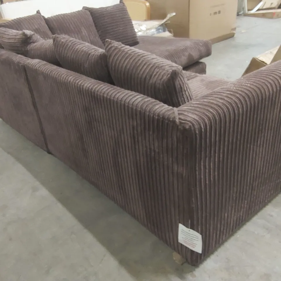 QUALITY DESIGNER CORDUROY CORNER SOFA