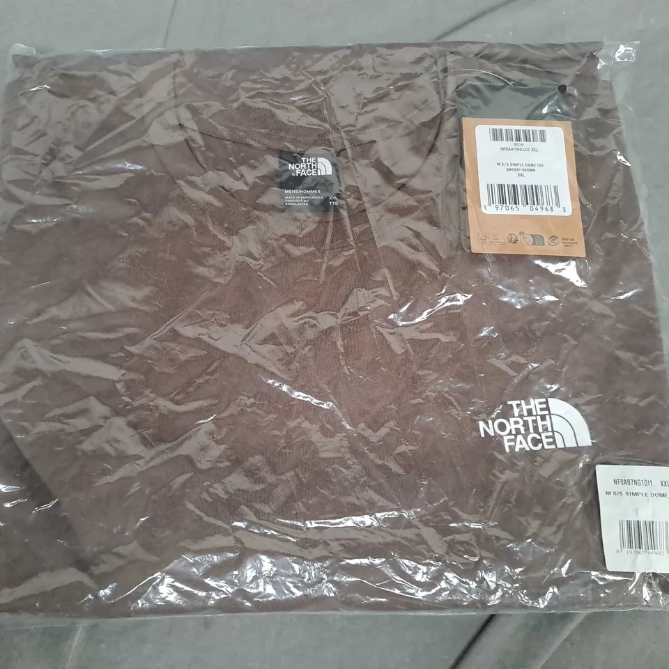 BAGGED THE NORTH FACE SIMPLE DOME TEE IN SMOEY BROWN - XXL