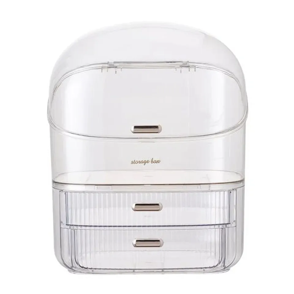 BOXED PLASTIC/ACRYLIC MAKEUP ORGANISER 