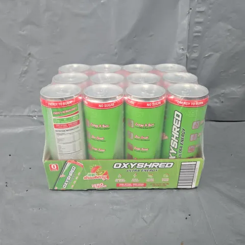 PACK OF 12 OXYSHRED CANS - KIWI STRAWBERRY - COLLECTION ONLY
