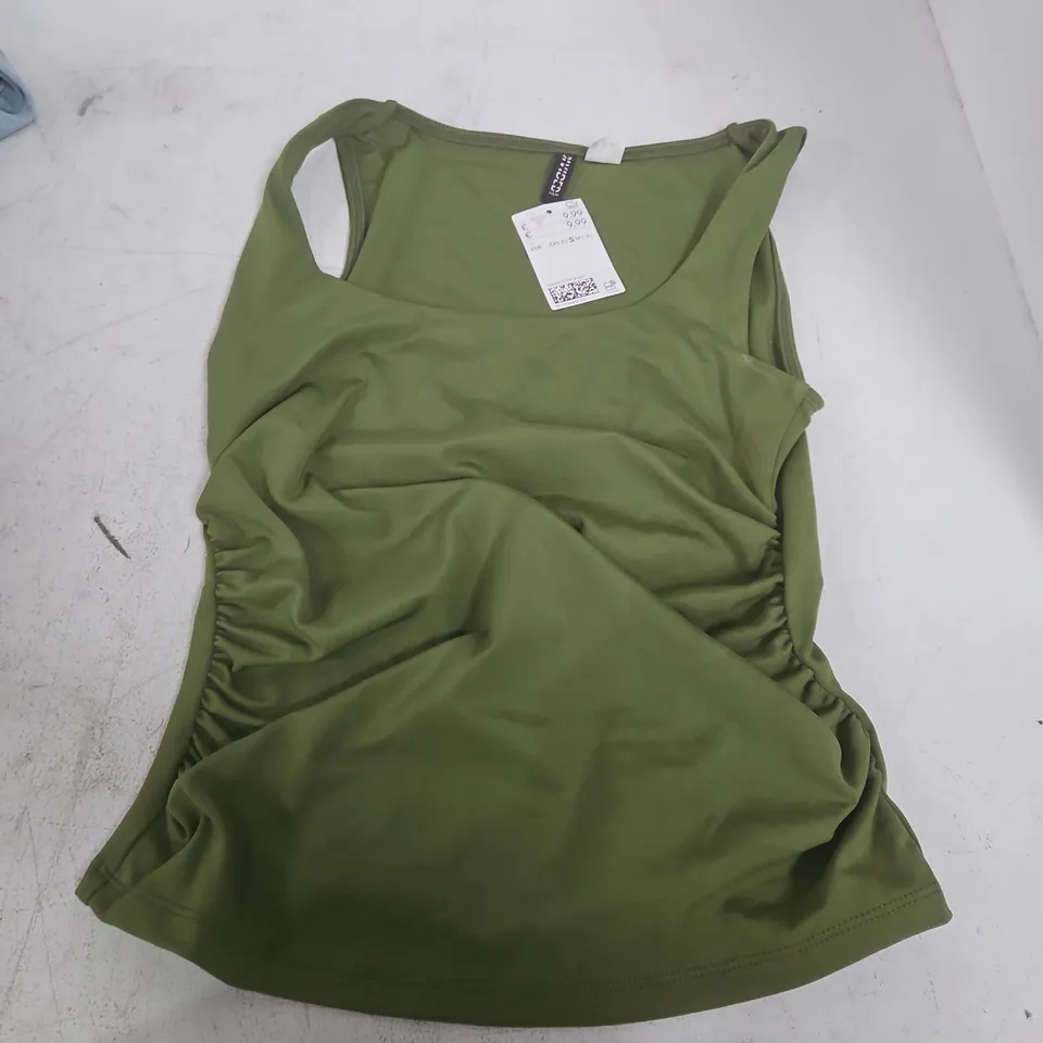 H&M OLIVE GREEN TANK TOP – WOMEN’S, UK S (EU S)