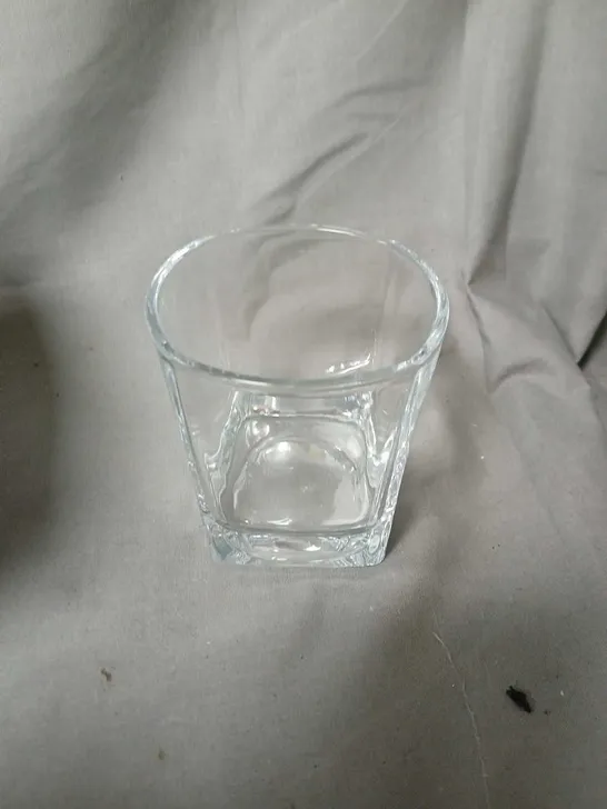 Lot 3367: GLASS TUMBLERS SET OF 6 – CLEAR, SQUARE-BASE (BOXED ...