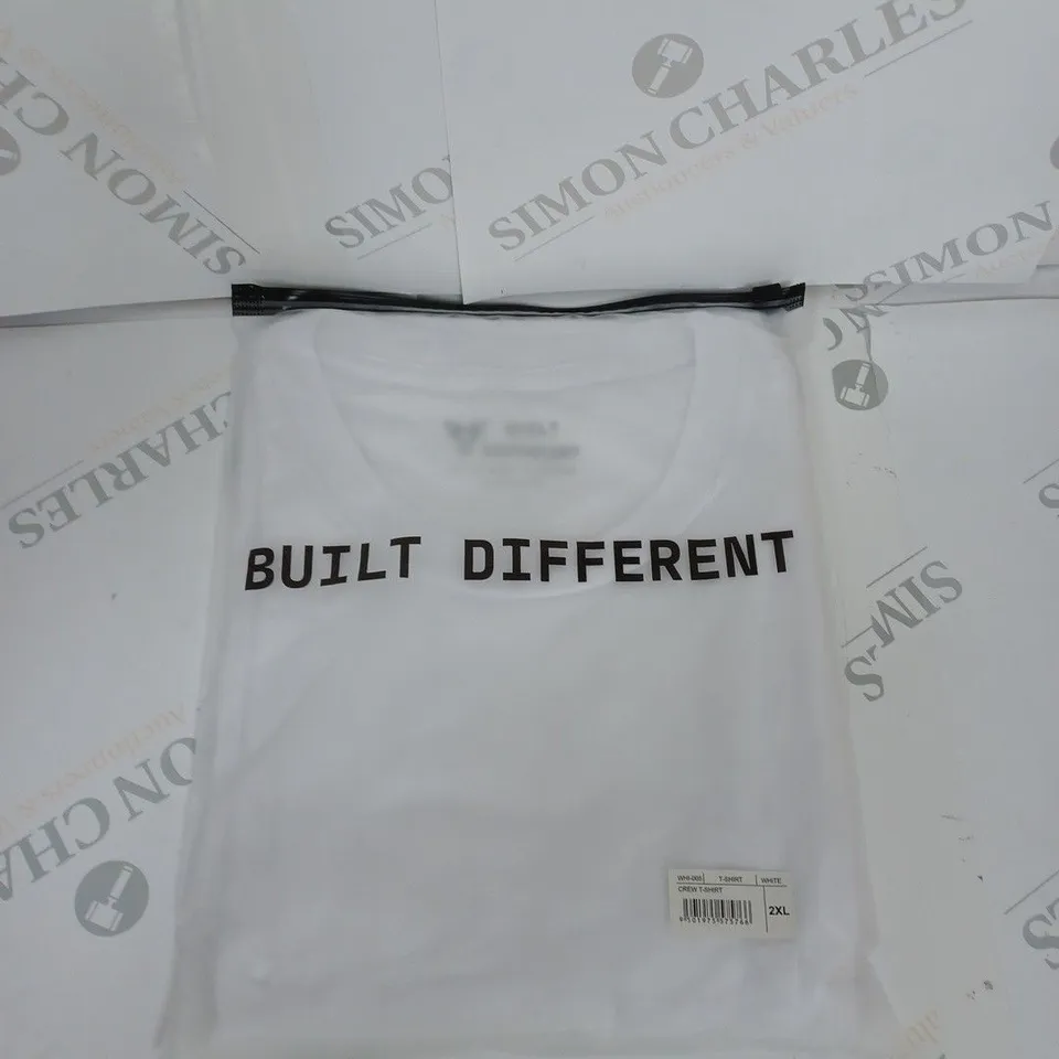 BAGGED BUILT DIFFERENT CREW T-SHIRT SIZE 2XL