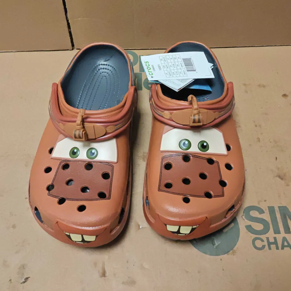 CROCS CLASSICS DISNEY CARS THEMED SHOES IN BROWN - UK M7/W8