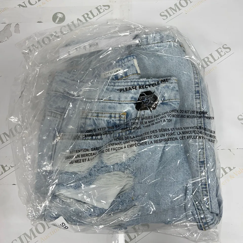RIVER ISLAND STRAIGHT JEANS IN LIGHT BLUE SIZE 8