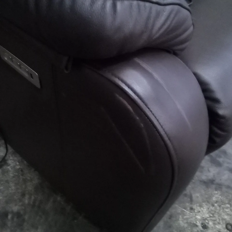 DESIGNER G PLAN MADE KINGSBURY CAPRI CHOCOLATE LEATHER ELECTRIC RECLINING THREE SEATER SOFA, ELECTRIC RECLINING ARM CHAIR AND FIXED ARMCHAIR