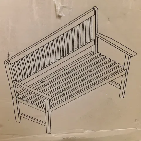 BOXED 2 SEAT GARDEN BENCH