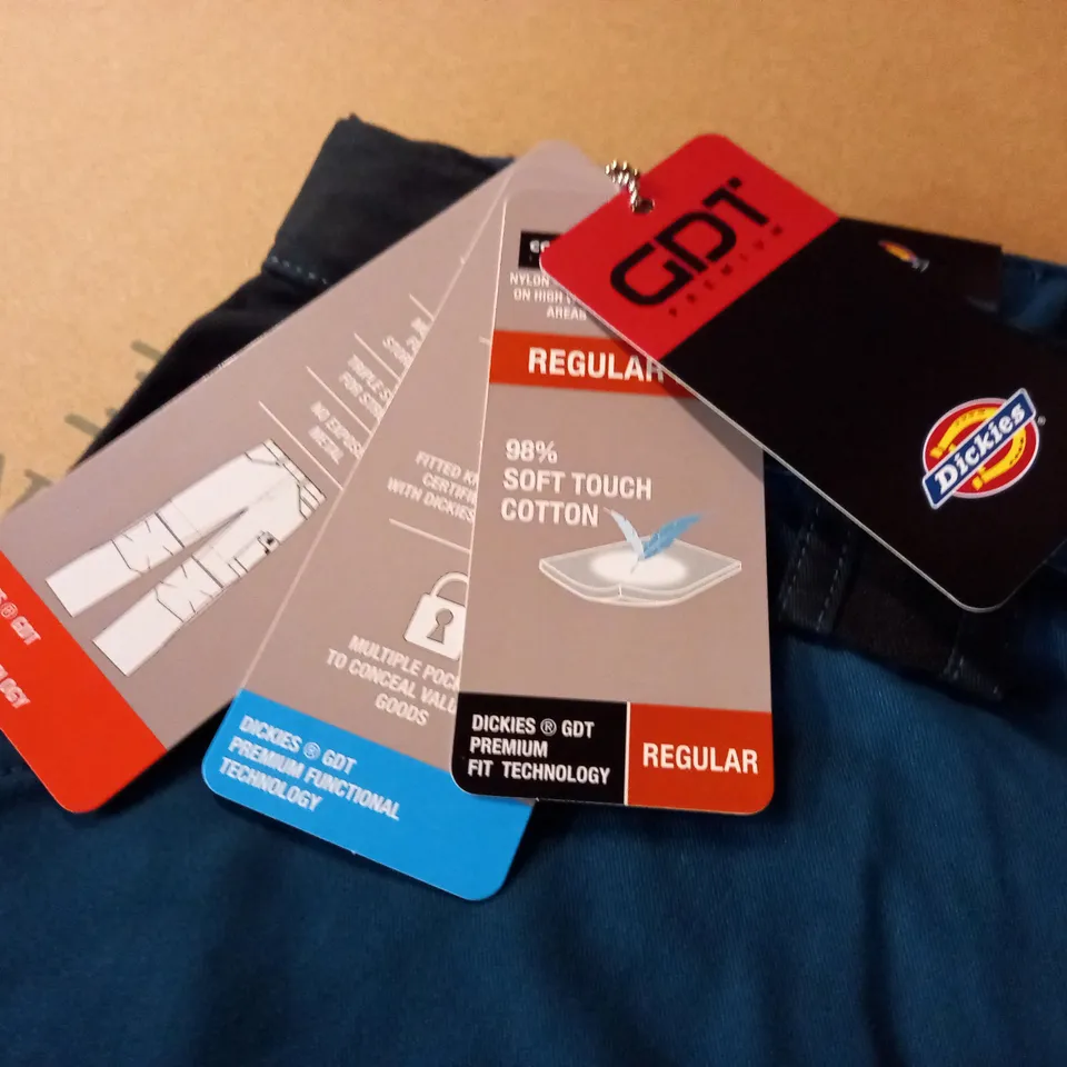 DICKIES GDT PREMIUM DARK TEAL WORK TROUSERS - 30R/40R