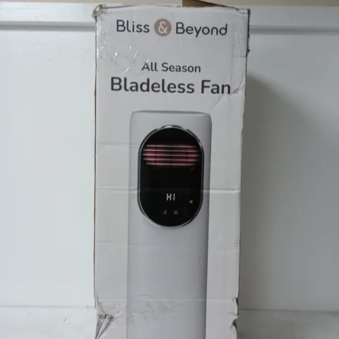BLISS & BEYOND ALL SEASON BLADELESS FAN – BOXED