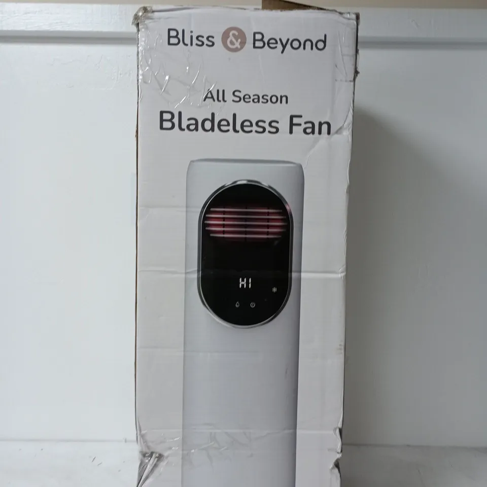 BLISS & BEYOND ALL SEASON BLADELESS FAN – BOXED