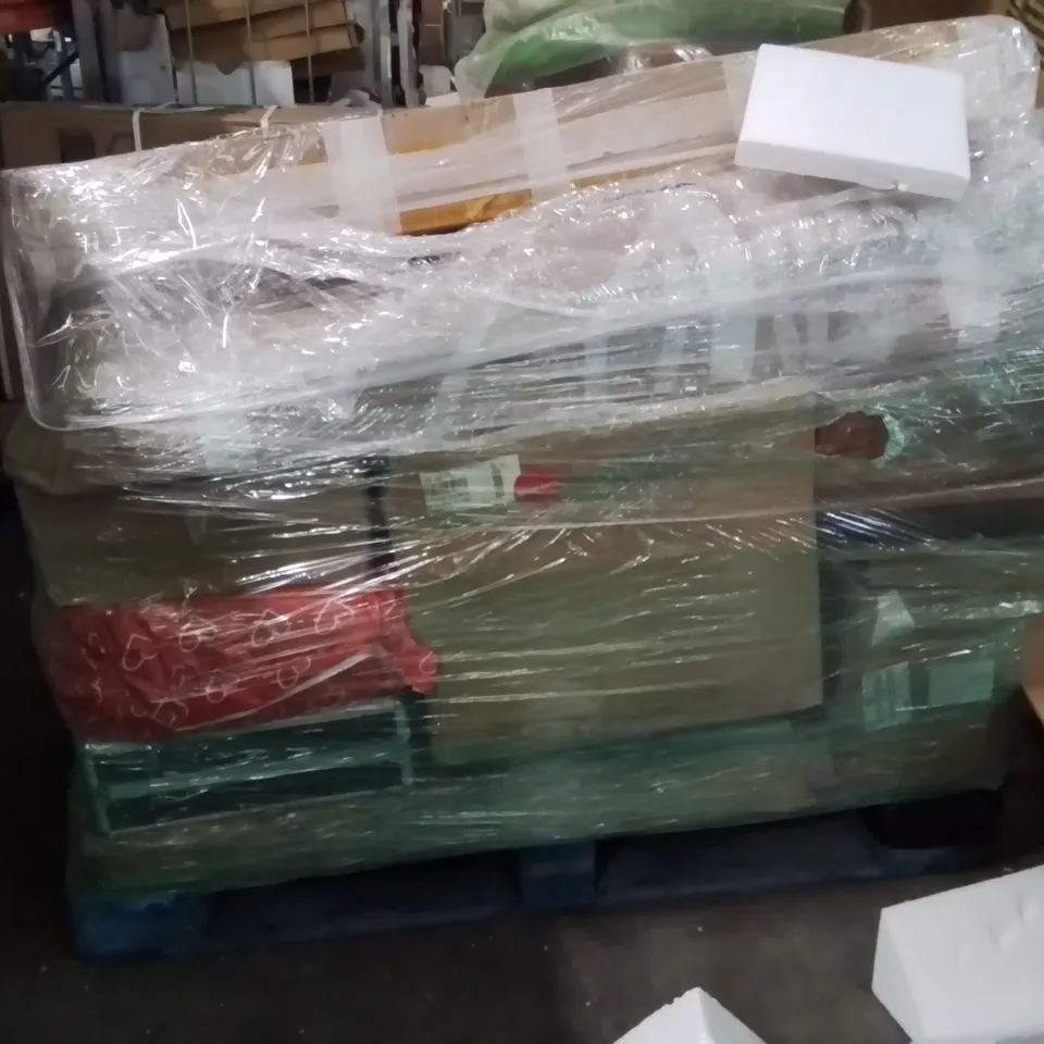 PALLET OF ASSORTED HOUSEHOLD GOODS AND PRODUCTS TO INCLUDE;BRIEFCASE,PARTS AND PEICES