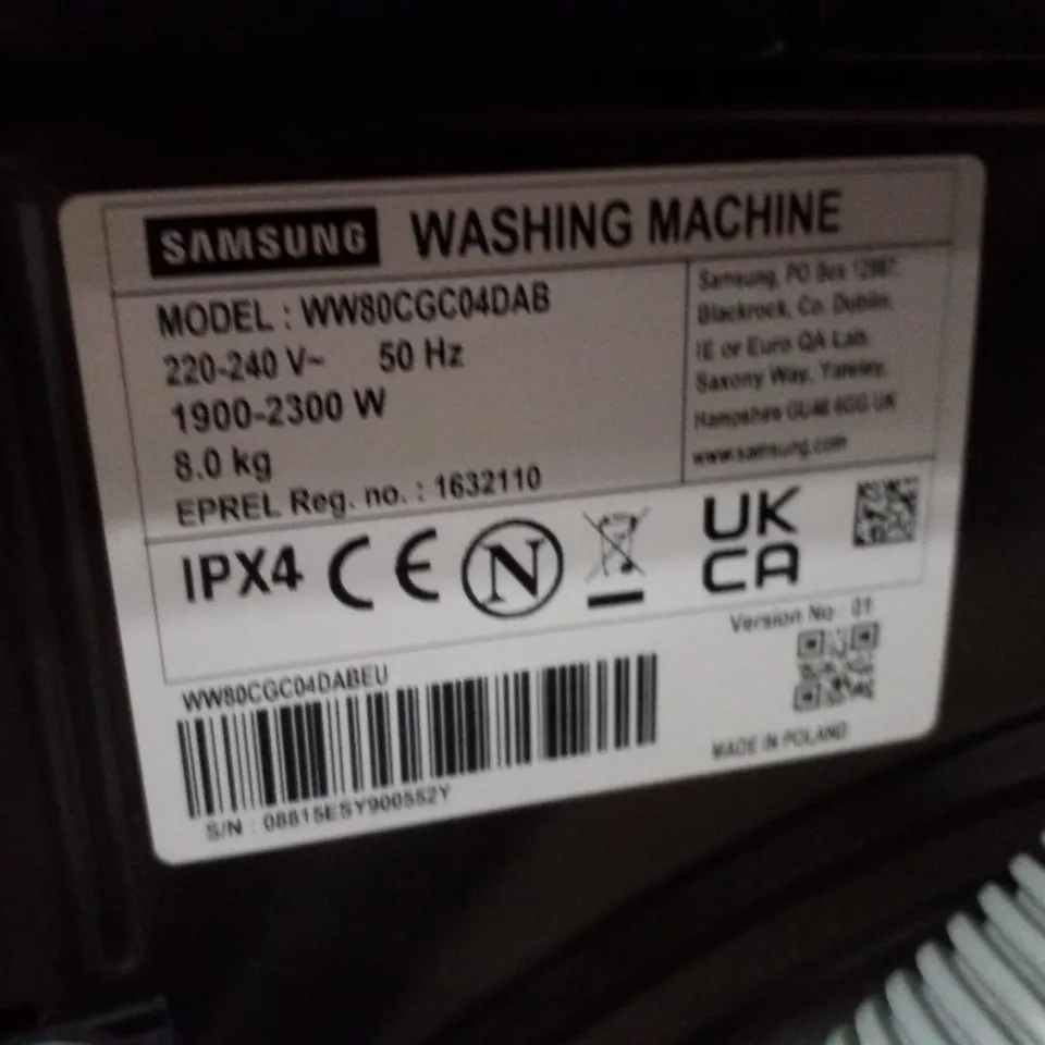SAMSUNG SERIES 5 SMART LOAD WASHING MACHINE IN BLACK