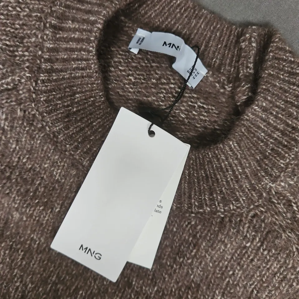MNG WOOL SWEATER IN BROWN - MEDIUM