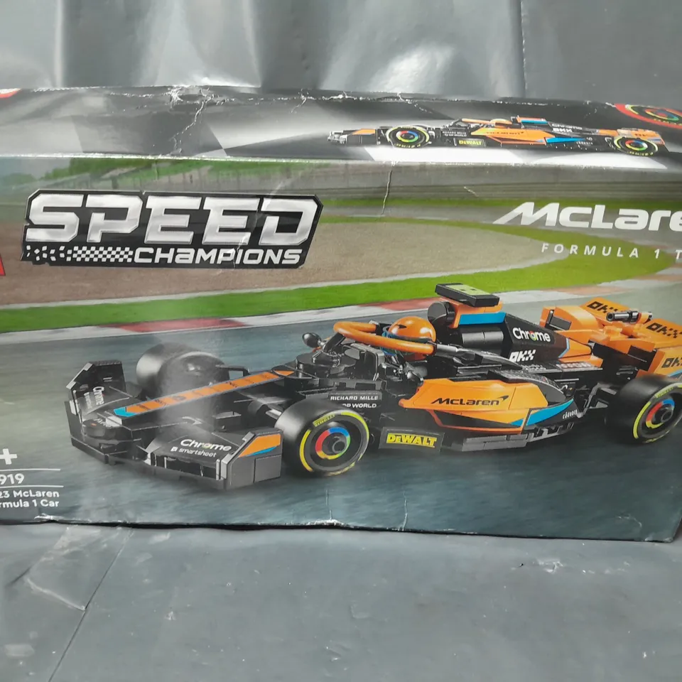 BOXED LEGO SPEED CHAMPION 2023 MCLAREN F1 RACE CAR - 76919