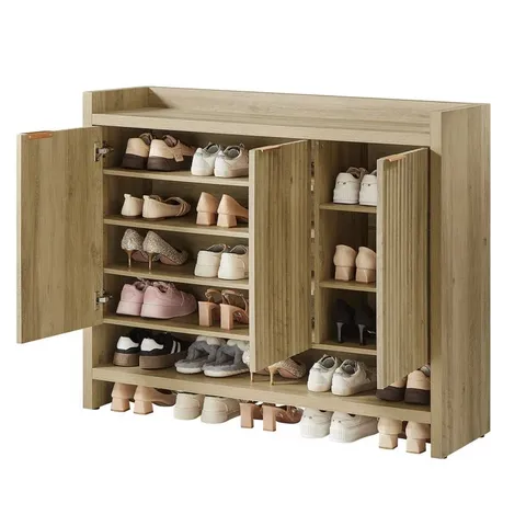 BOXED NICOLEE 30 PAIR SHOE STORAGE CABINET