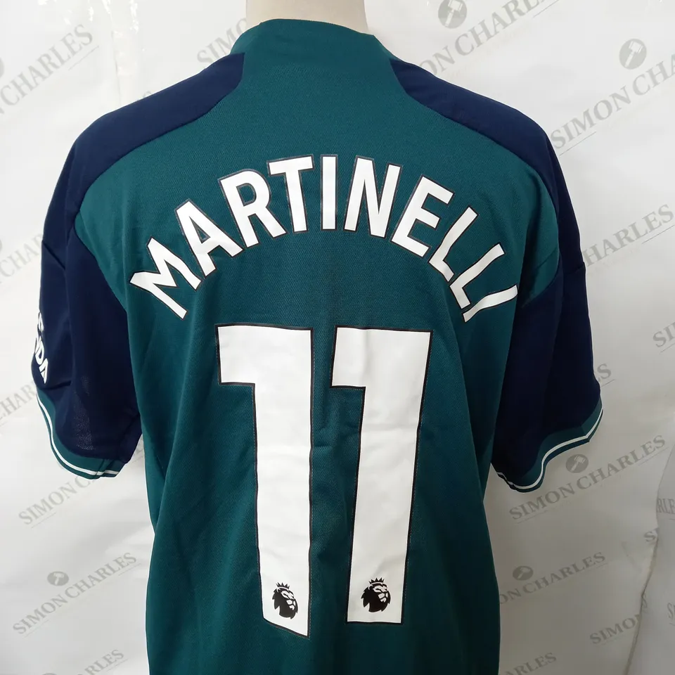 ARSENAL FC AWAY SHIRT SIZE M WITH MARTINELLI 11