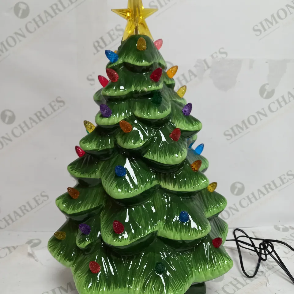 SANTA SLEIGH PRE-LIT CIRCLING CHARACTER NOSTALGIC TREE