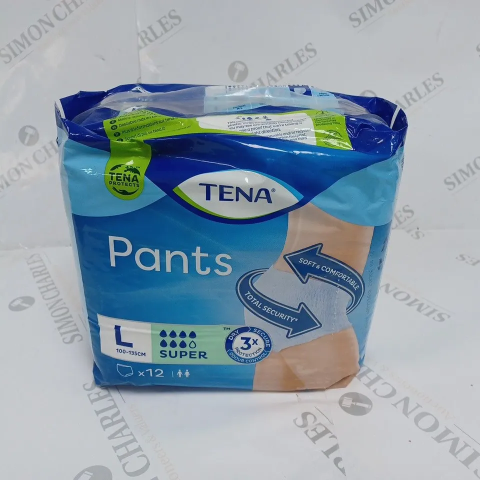 PACK OF 12 TENA PANTS UNISEX SUPER LARGE