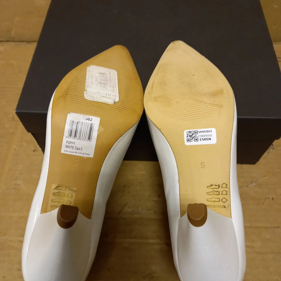 SIZE 5 KIN BY JOHN LEWIS POPPY WHITE ANKLE BOOT